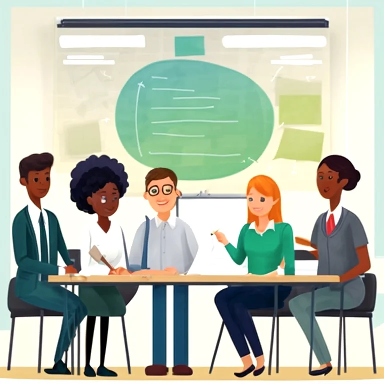 Group of diverse people engaged in personal development training